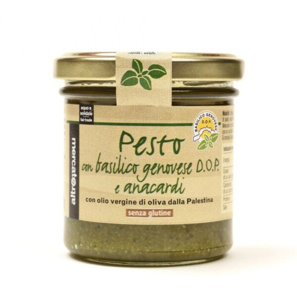 Pesto di basilico DOP e anacardi gr. 130 - cod. 242