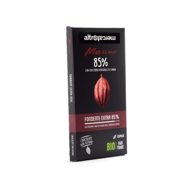 Mascao cioccolato fondente 85% BIO gr. 80 - cod. 5409