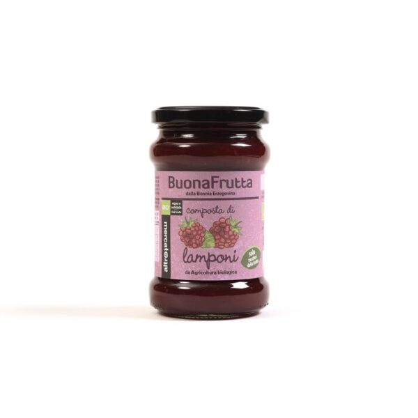 composta di lamponi BIO con zucchero di frutta gr. 340 - cod. 950