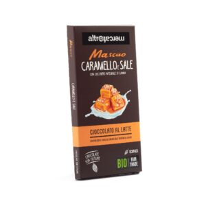 Mascao cioccolato al latte con caramello e sale BIO gr. 80 - cod. 5406