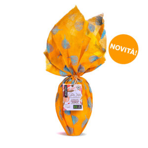 GROW uovo di cioccolata gianduja con granella di nocciole BIO gr.350 - cod. 6300