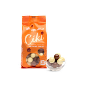 Ciki crispies di riso ricoperti al cioccolato 100 gr. - cod. 22